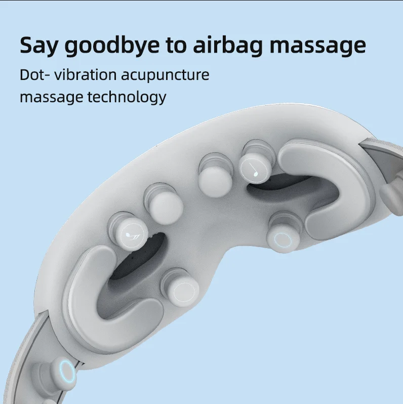 KV 2024 3D Dot Heated Smart Eye Massager Wand Electric Set Eye Massage Device smart eye massager For Teenage kids And Adult