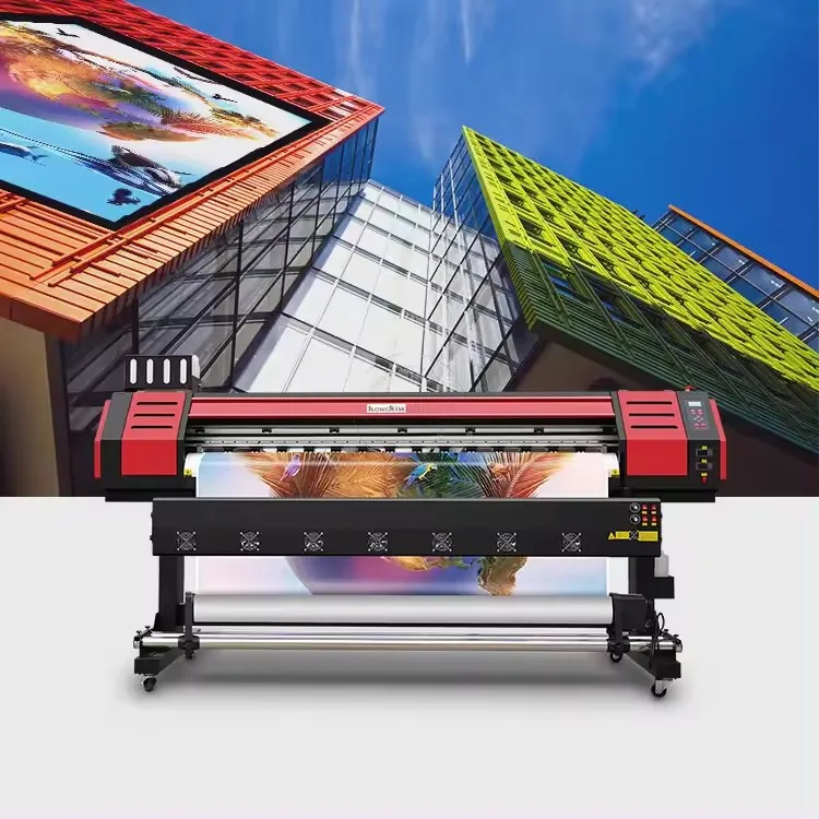 Digital print and cut all in one machine 1.6m 1.8m 3.2m eco solvent printer vinyl printing cutting plotter