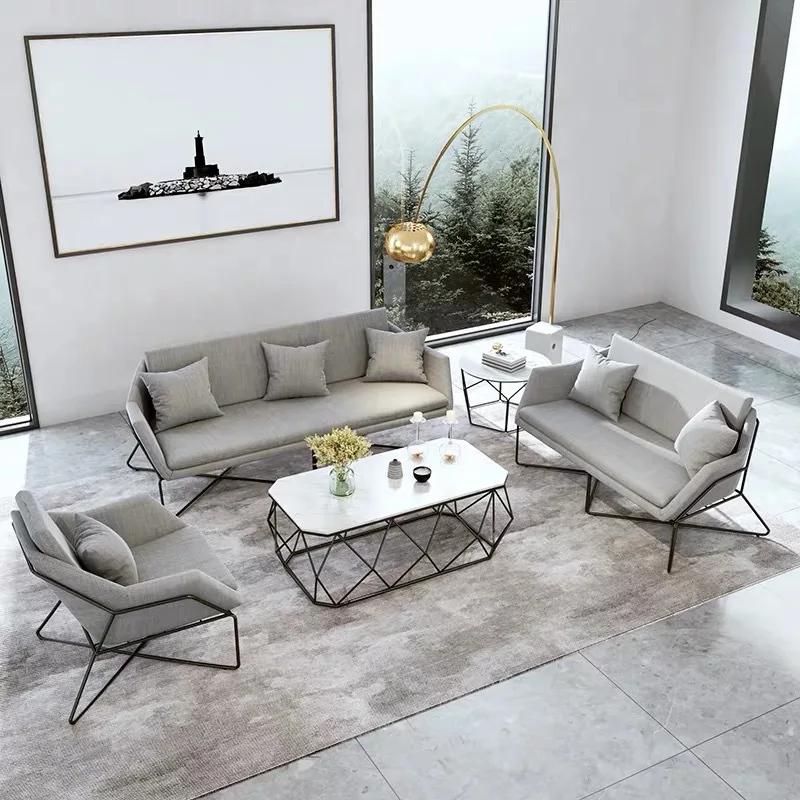 Office reception area iron industrial style Northern Europe simple modern chair furniture