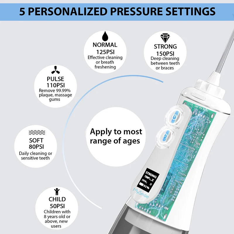 H 2ofloss water toothpick irrigator IPX-7 oral 5 modes