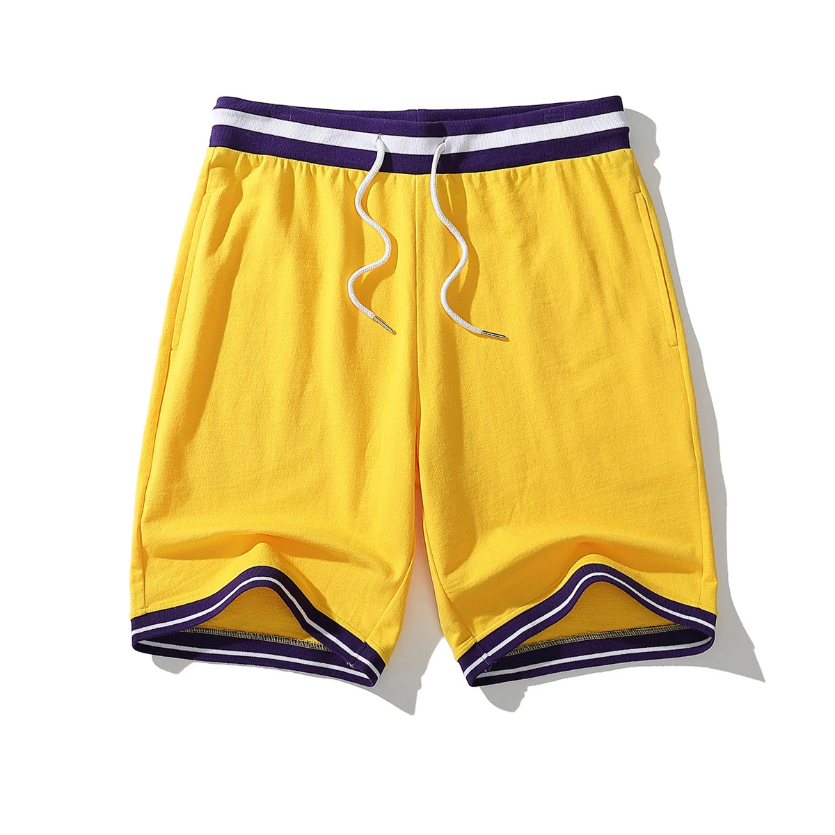 Vintage Stripe 100% Cotton Fashion Colorful Custom Beach Basketball Shorts Mens