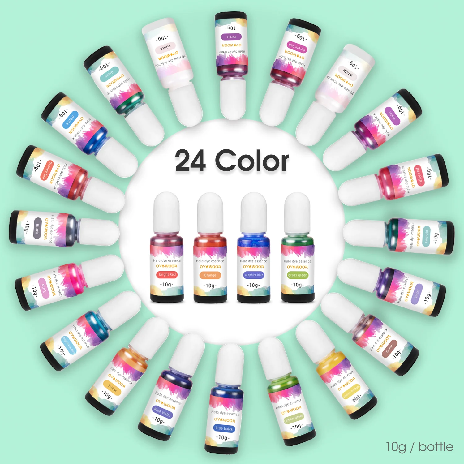 Hot Sale 24 Colors UV Resin Coloring Crystal Transparent Liquid Epoxy Resin Pigment