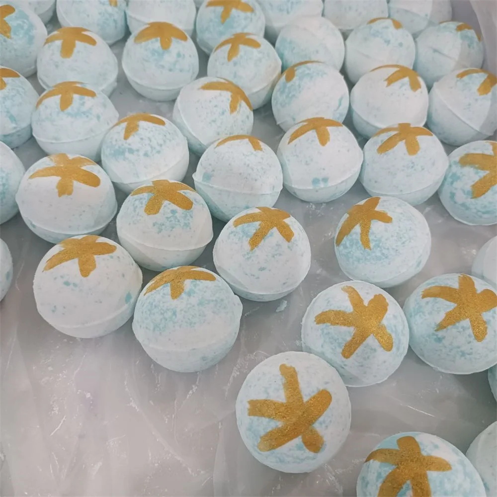 2022 Customized Organic Vegan New Arrival Mix Color Shimmer Bath Fizzies Cruelty-free Handmade Mica Drawing Bath Bombs Gift Set