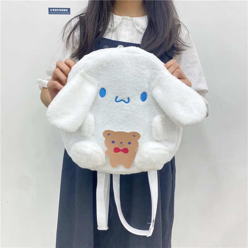 Sanrio Cartoon Plush Backpack Stuffed Anime Hello KT Bag Wholesale Kuromi Melody Doll Backpack Gift For Kids