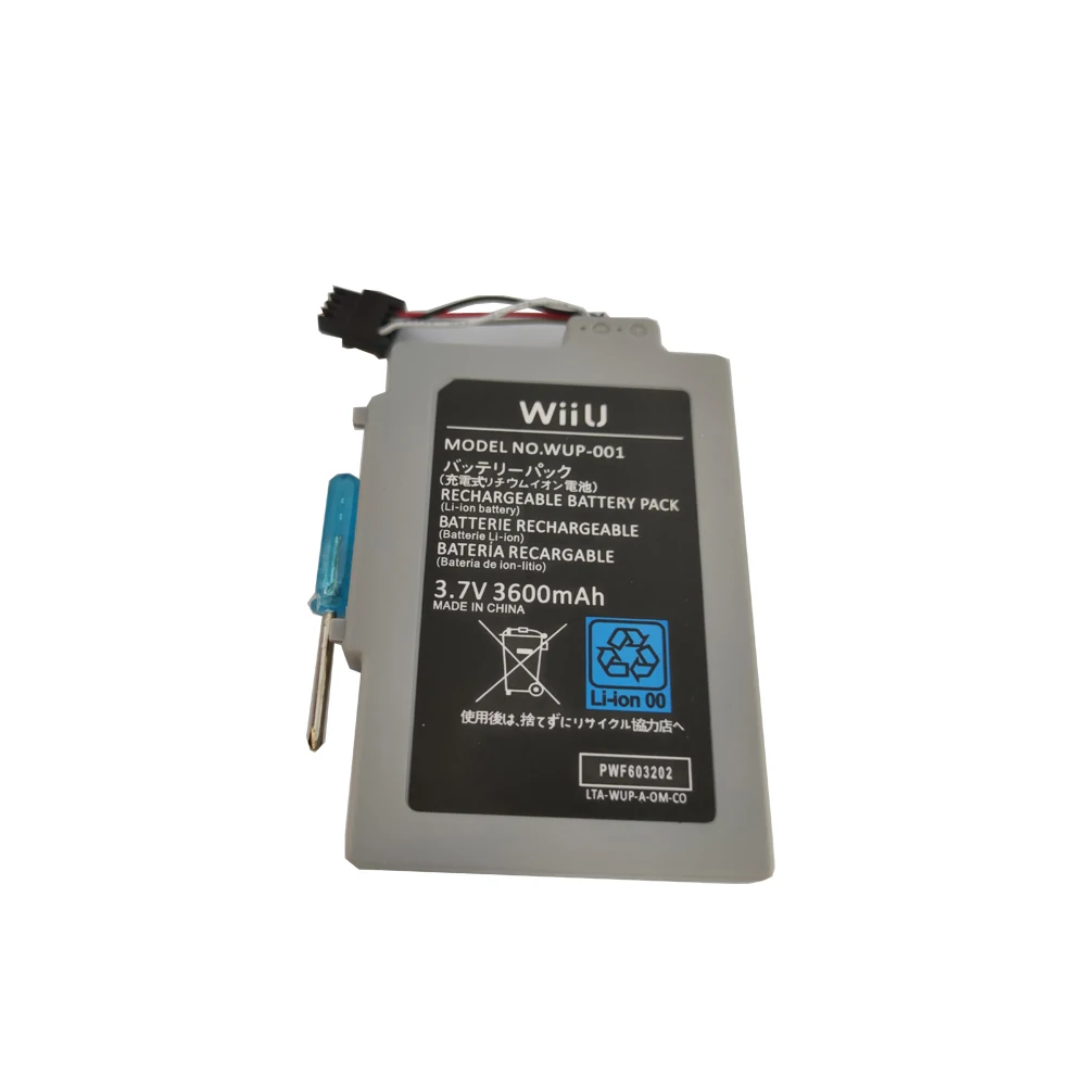 WII U WUP-001 3 7 V использовать крестовину или 3600 мА/ч настоящая 3200 мАч емкость игровой коврик для аккумуляторной батареи