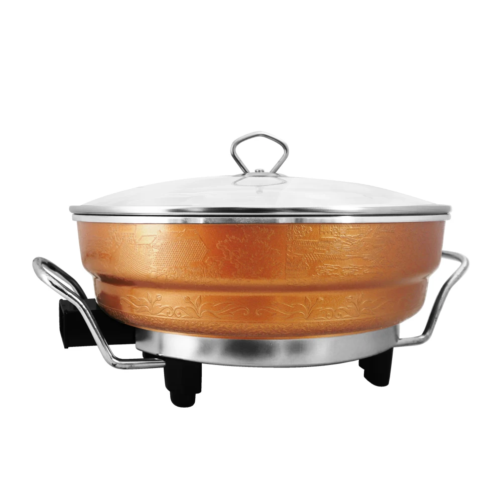 2023 Multifunction Chinese and Korean Cooker Soup Hotpot Steam Electric Heating Insulated Hot Pot with Food Steamer for Cooking