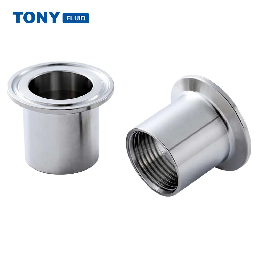 TONY SS304 SS316 гигиенический тройной зажим адаптер из нержавеющей стали с внутренней резьбой фитинг для санитарной