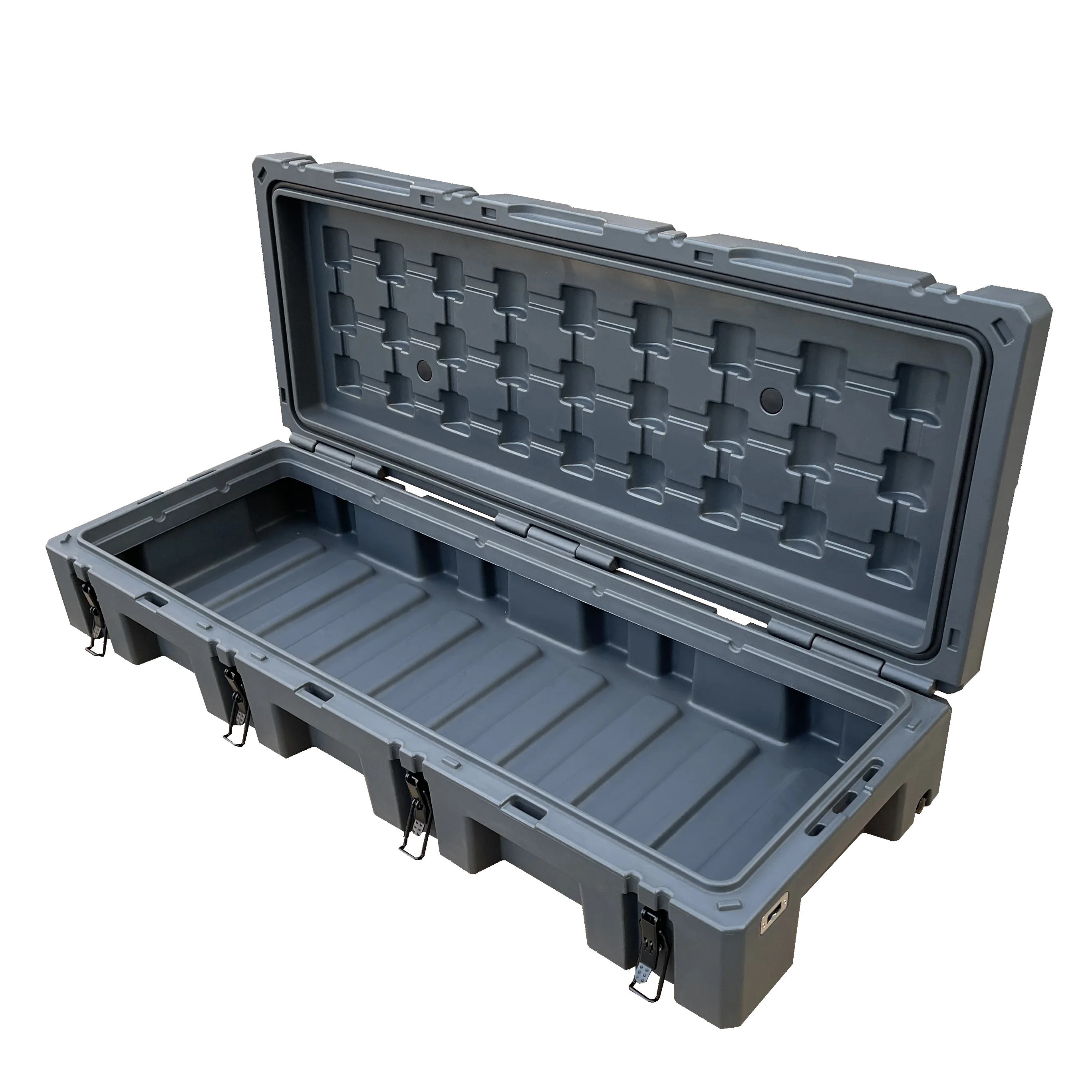 LLDPE Made Hot Selling cargo case latches plating black steel handles 50 70 76 90 102 150 220L Cargo Case Rotomolding Tool Box