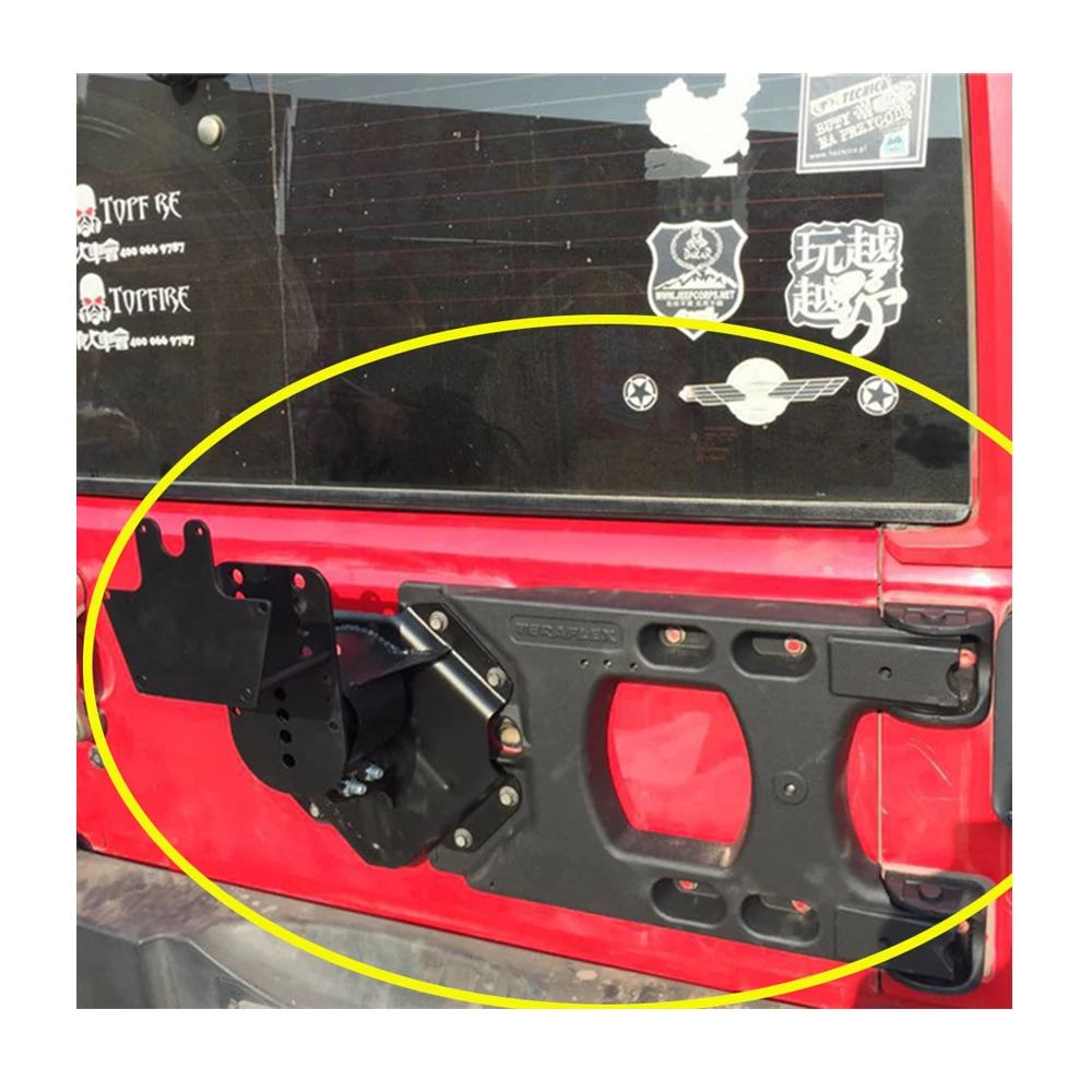 Кронштейн запасного колеса Lantsun J152 из алюминиевого сплава для джипа wrangler JK 2007-2017