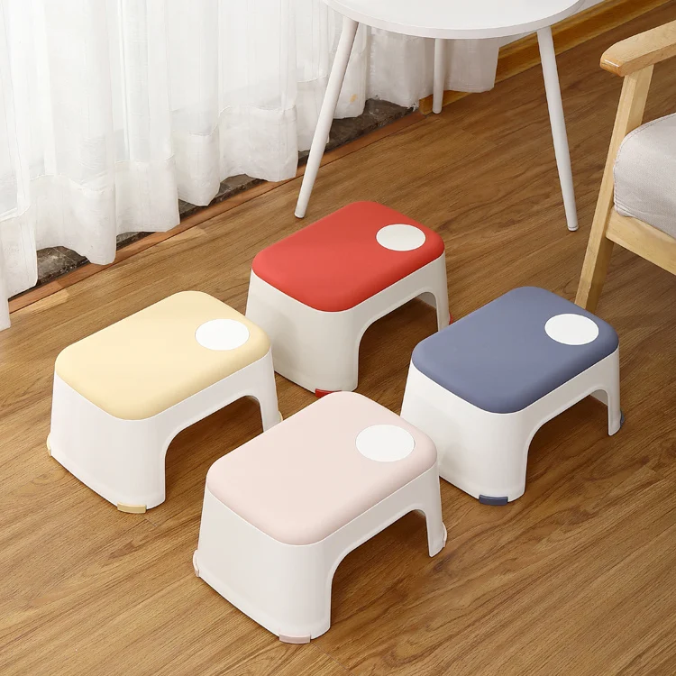 Wholesale Double color indoor children stool anti-skip bathroom stool Baby Plastic Folding Step Stool