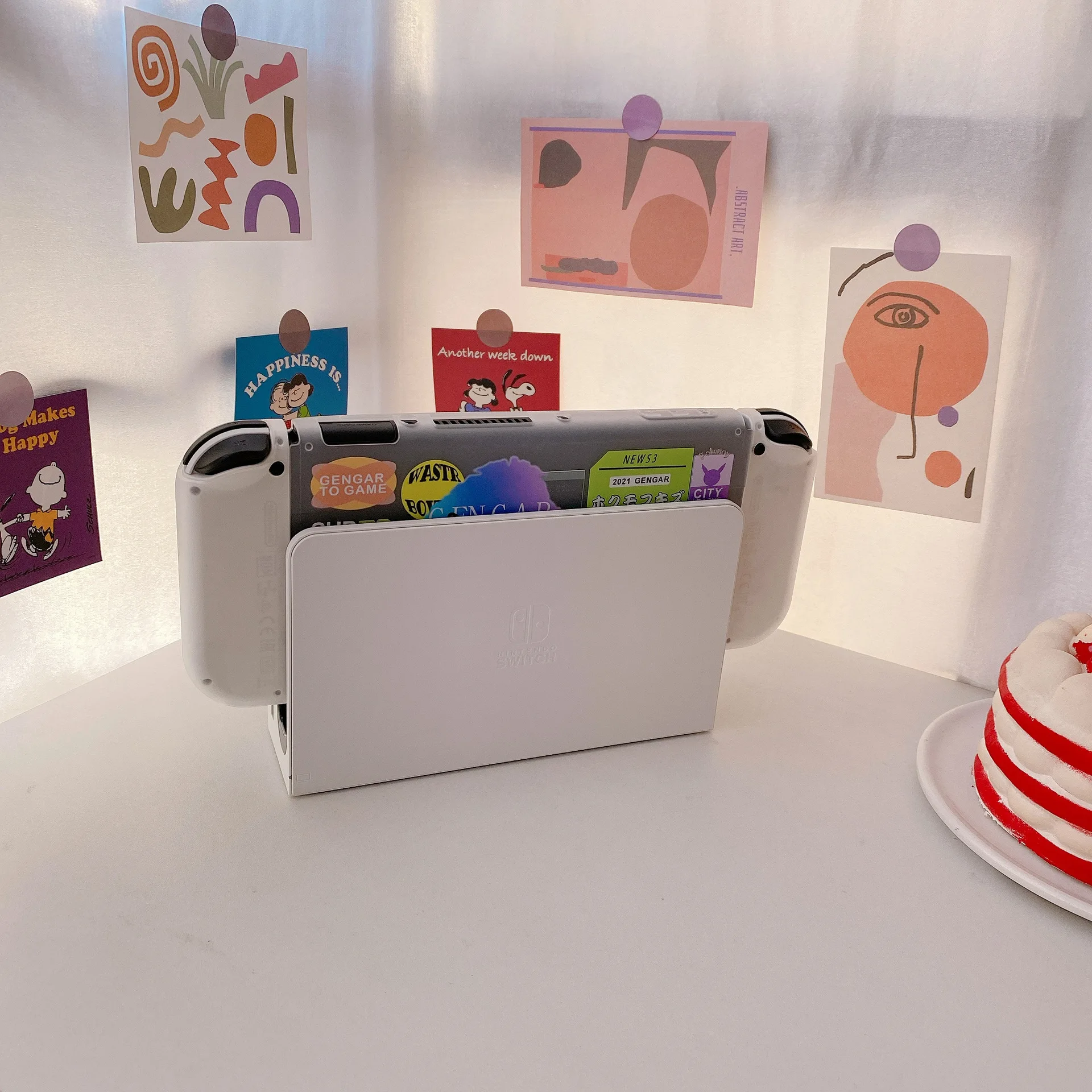 Silicone soft painted anti-fall sleeve split NS Switch handheld game console protective case suitable For Nintendo OLED