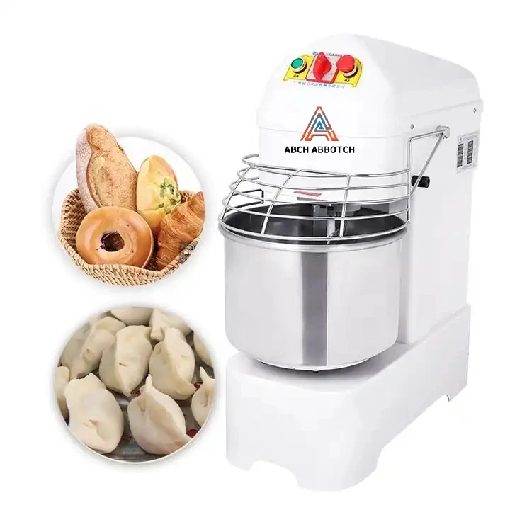 Commercial Stainless Steel 25kg Bakery Dough Mixer 20L Electric Spiral Kneading Machine Automatic Mixer for Large Dough Batches