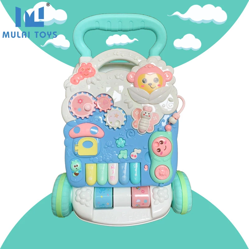 
MU LAI Multi-functional Leaning Educational Kid First Step Piano Walker trolley Toys for Baby Playing 