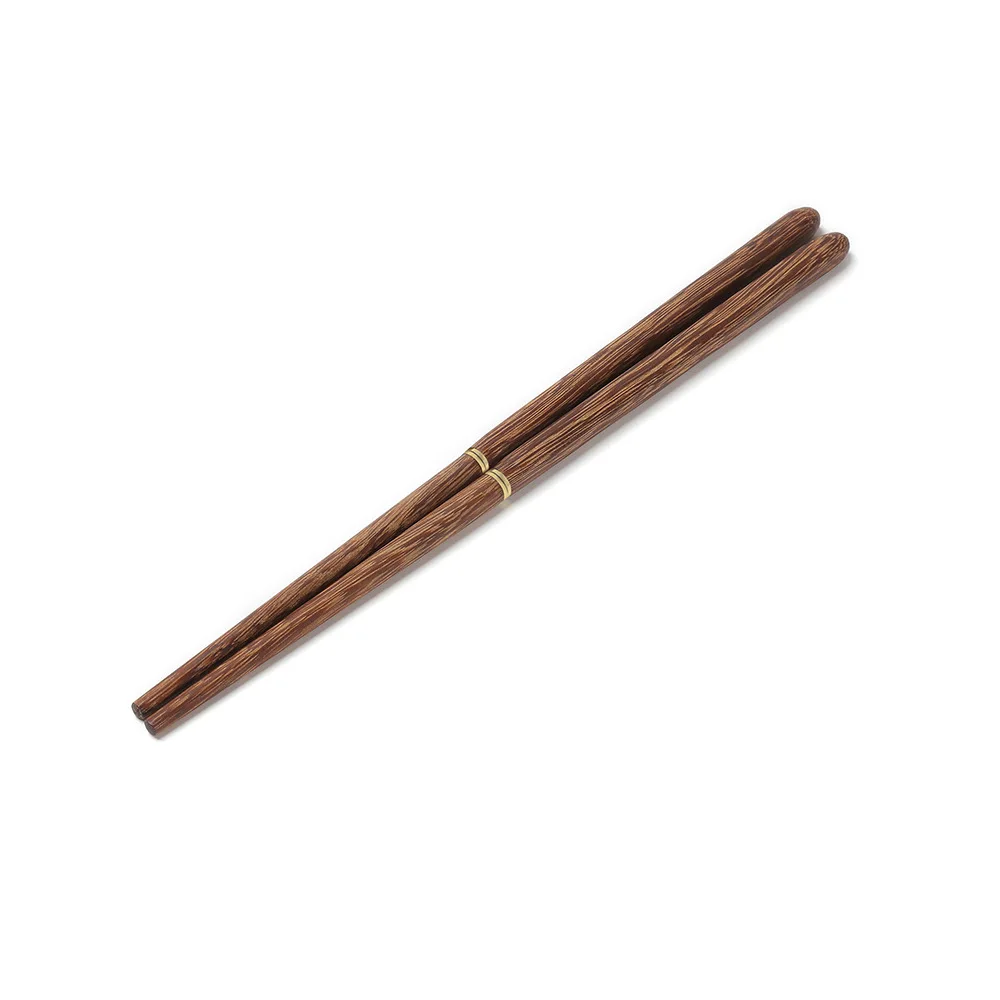 Portable Outdoor Camping Tableware Folding Stainless Steel 304 Unpainted Red Sandalwood Chicken Wing Wood Chopsticks