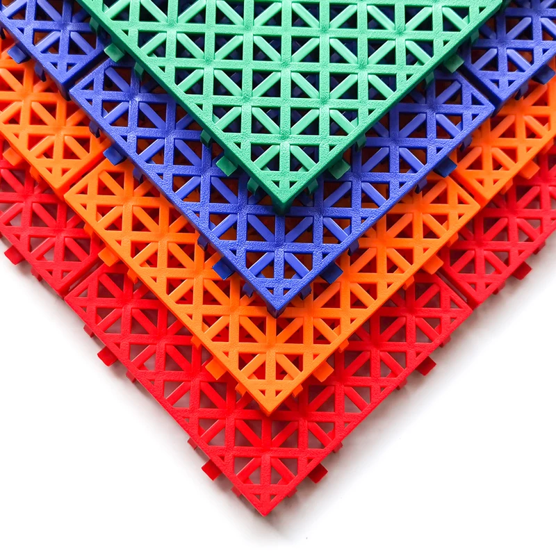 Полипропиленовая комбинированная напольная плитка Fiba для спортивной площадки баскетбольной сертифицированная модульная