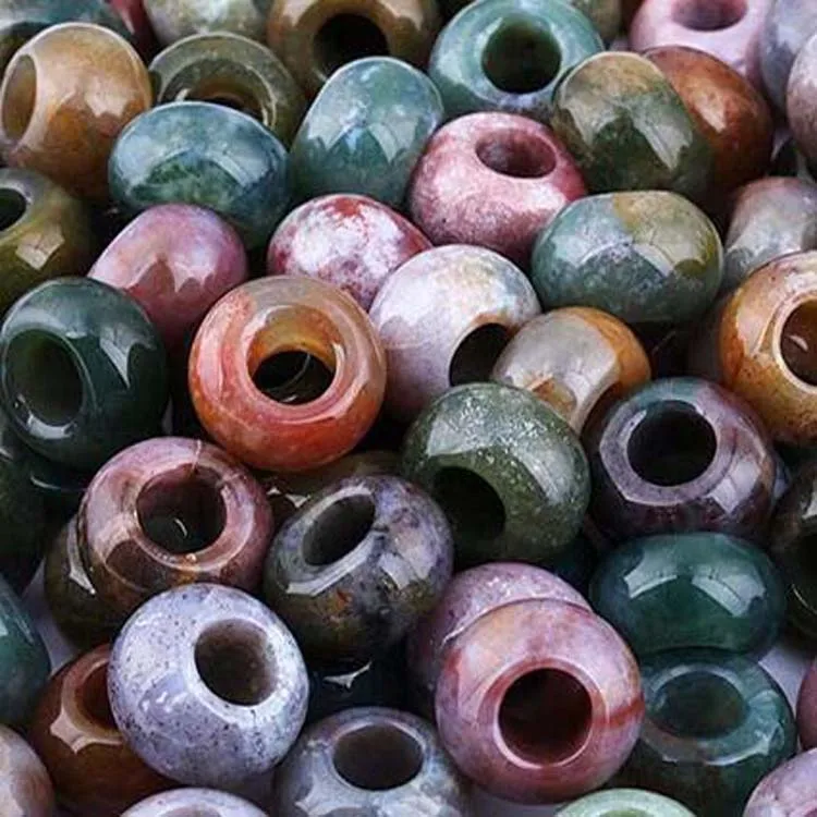 ML Natural Amethyst Gemstone Beads for Jewelry Making Rondelle Large Hole Loose Beads Pack of 10 Green Aventurine 8x14 mm