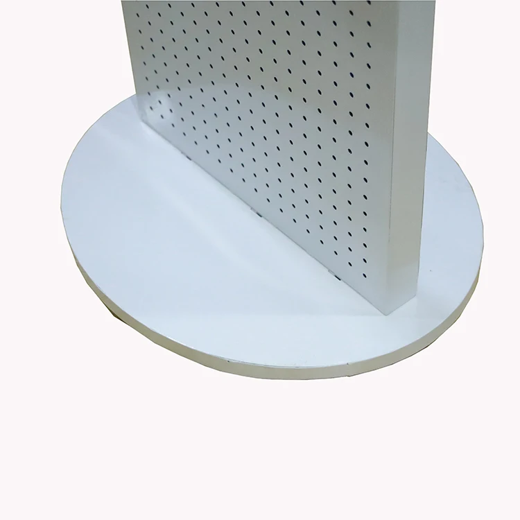 Perforated Back Panel Supermarket Shelf Pegboard Display Stands Storage Racks Shelf With Wheels