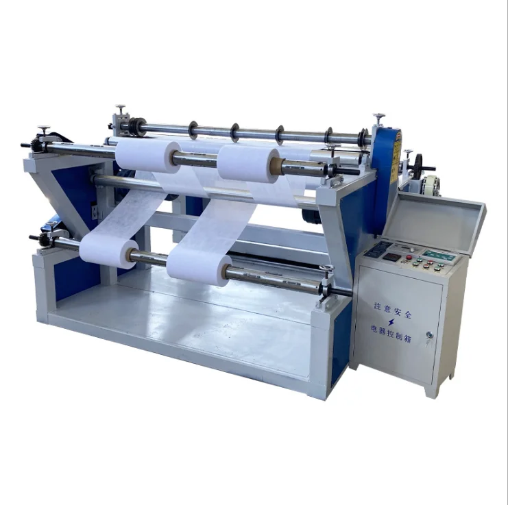 
Vlies Aufwickler fur Vliesstoffe Non-woven fabric cutting winding rewinder Rebobinadora de tela no tejida Slitting Rewinder 