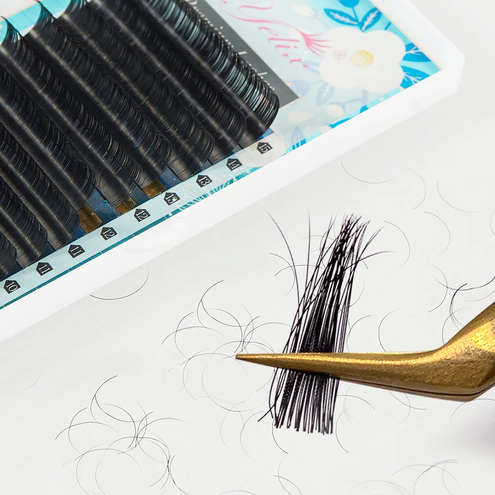 Yelix  Individual Classic Lashes Premium Pbt B C Cc D Dd Curl Single Mink Individual False Eyelash Extensions