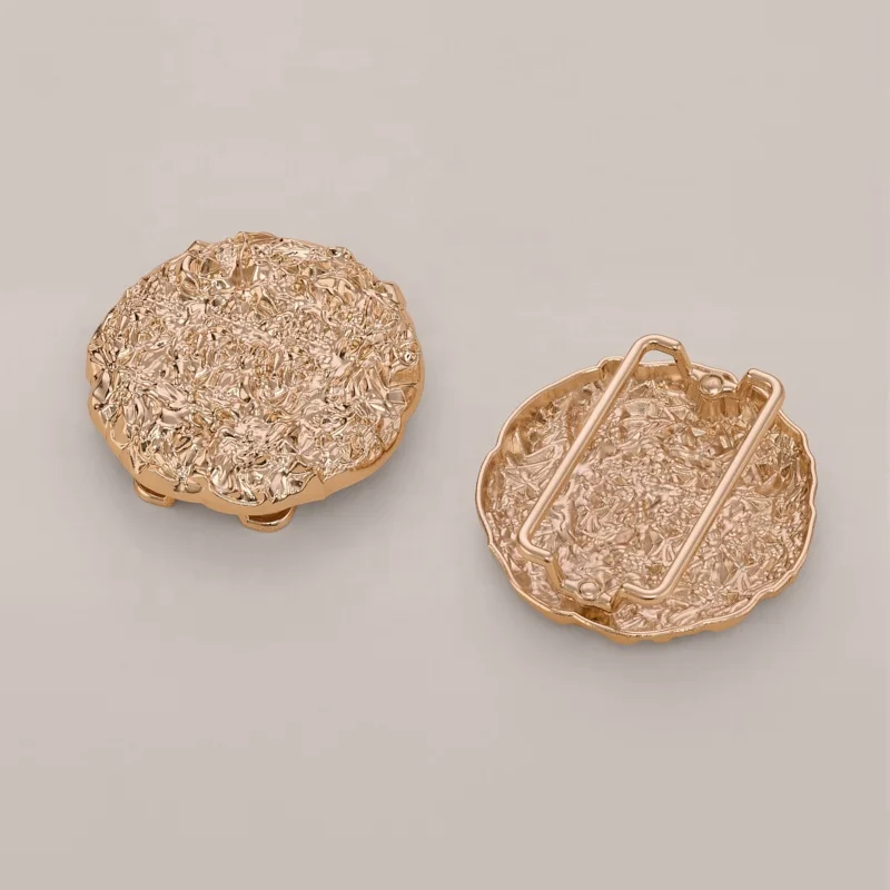 Новая Модная Золотая металлическая отделка для одежды круглая пряжка роскошное женское платье декоративные пряжки