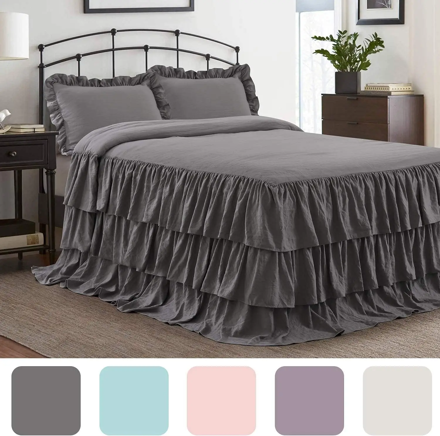 Комплект покрывала с оборками 30 дюймов