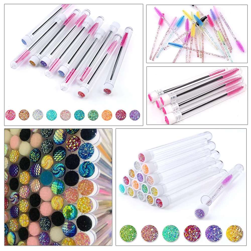 Pinky Leem wholesale Independent Tube Brushes Private label Diamond Eyelashes Lashes Mascara Brush