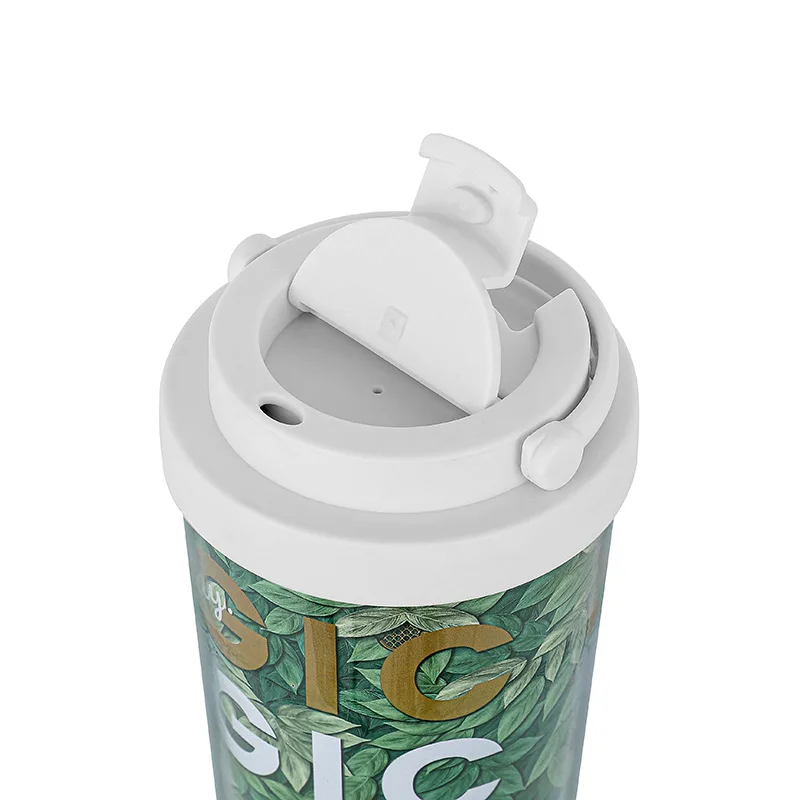 Paper Insert Tumbler Insulated Photo Insert Coffee Mug Diy Picture Travel Mug 16oz Stainless Steel Plastic cup