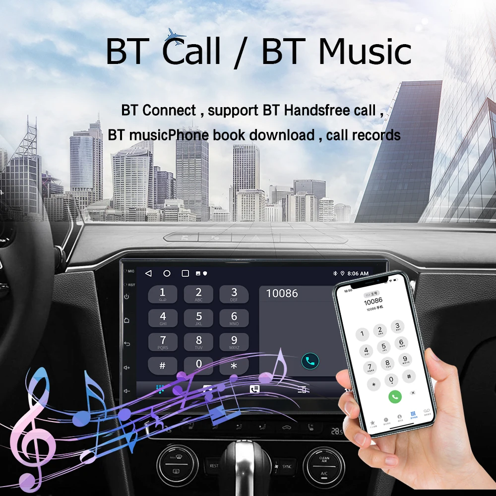 LELV M17 Universal 1 Din 2 Din 7' 9' 10' Ips Touch Screen Gps Wifi Rear Camera Android Car Dvd Radio Android 13 Mp5 Player