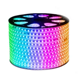 220V High Voltage LED Strip Light RGB IP65 IP67 SMD 5050 Tape Remote Control Waterproof RGBW LED Backlight Strip for Bar Parties