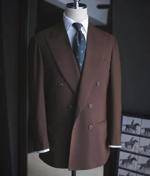 
MTM Business Men Suit Plaid Red Fitted Mens Stylish Blazer Wedding Suits For Men 