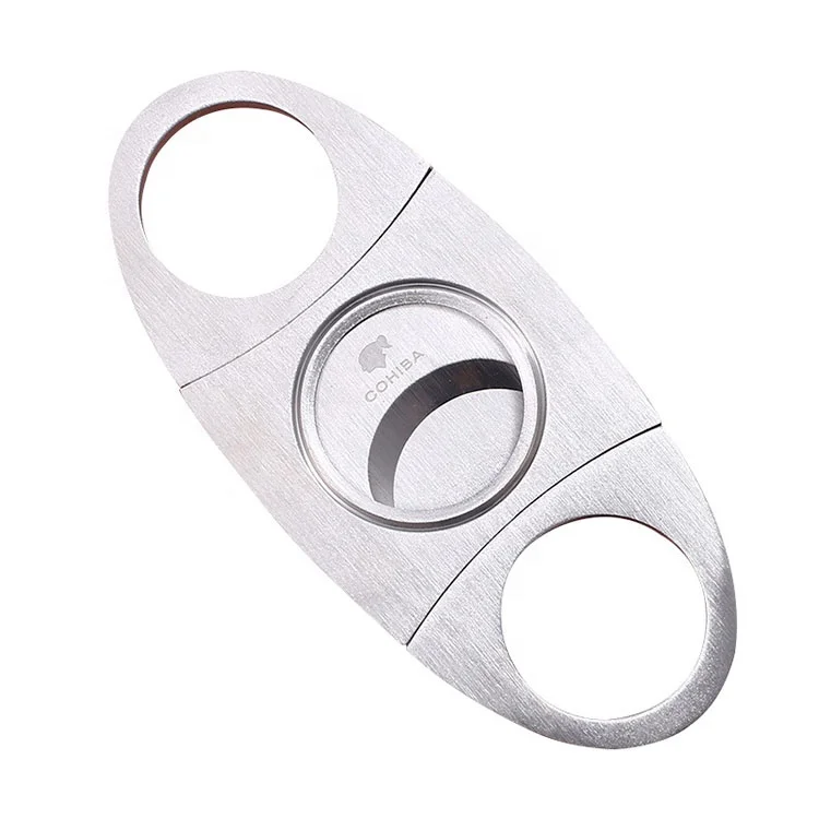 Wholesale Custom Logo Double Blade Luxury gold silver Cigar Accessories Cigar Cutter