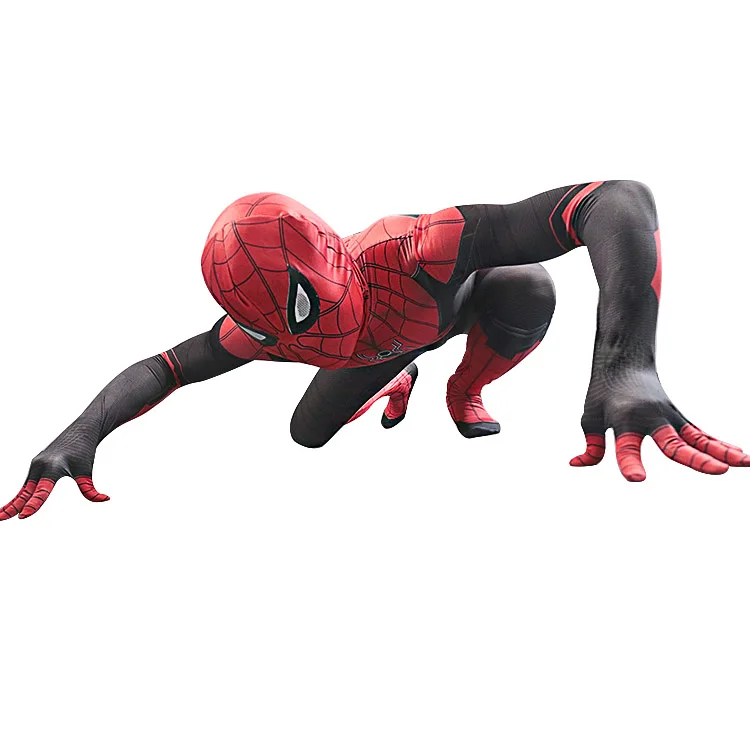 
2021 new Halloween costume cosplay Spider man Fancy Jumpsuit for Adult Children Red Black Spider Man Spider man 