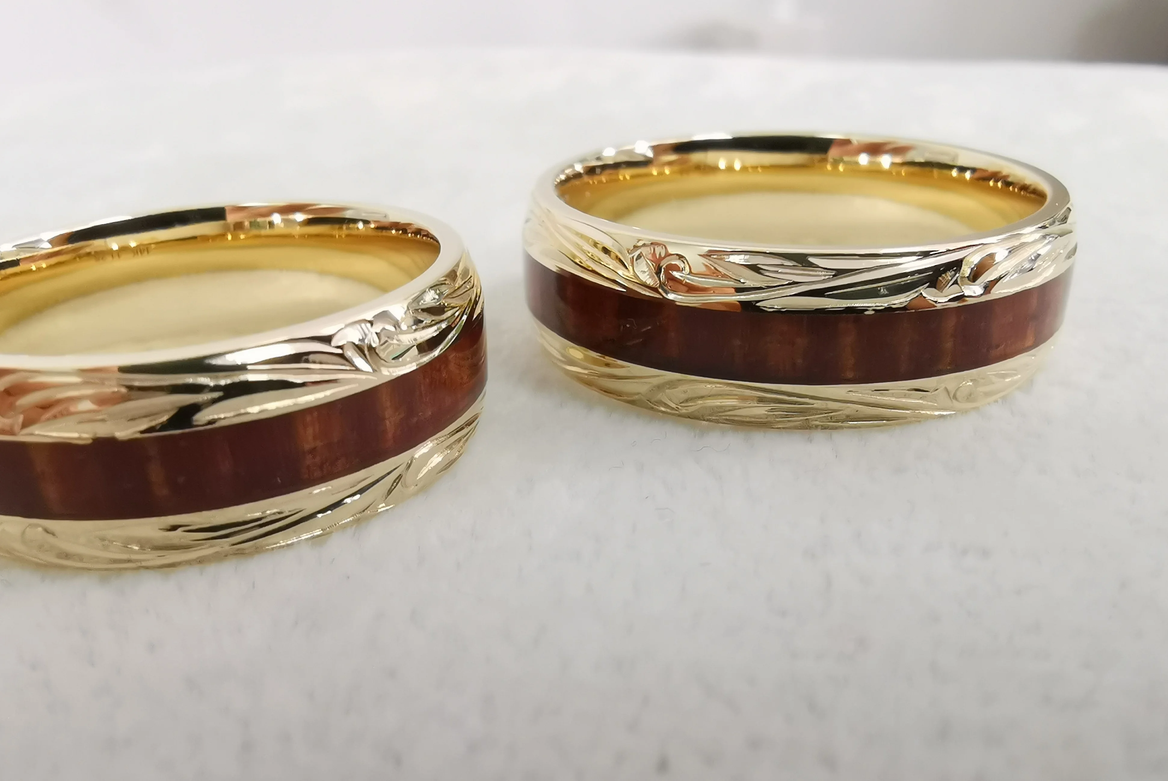 Customized sterling silver Hawaii KOA wood opal gemstone men rings silver 925