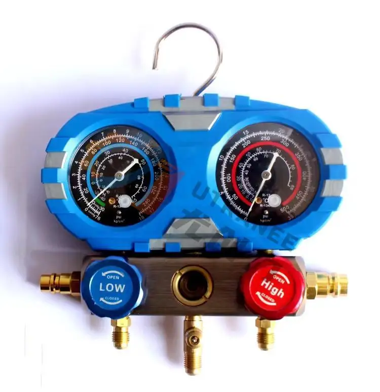 Цифровой R134A R410 R22 R502 R404 R600A коллектор для считывания давления хладагента набор инструментов ремонта линии кондиционирования воздуха