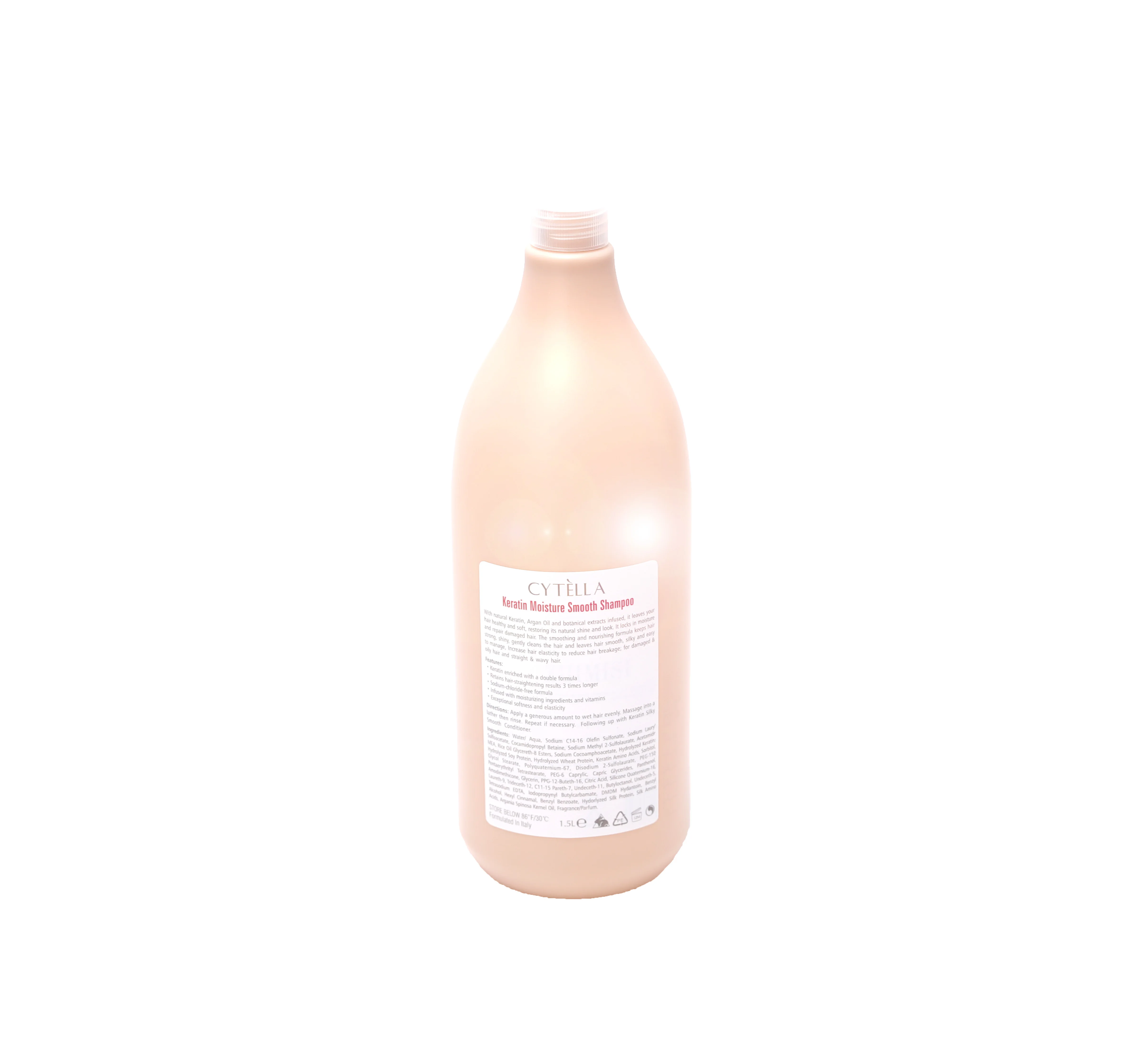 Keratin Oil Fortifying Anti-Frizz Shampoo for Damaged Hair with Keratin Proteins & Argan Oil, Paraben-Free, Sulfate-free