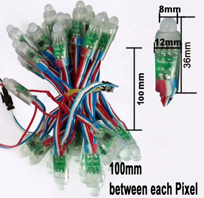 led advertising Round Ucs1903 Ws2811 Led String Light 12mm silicon glue filled 5v led string lights