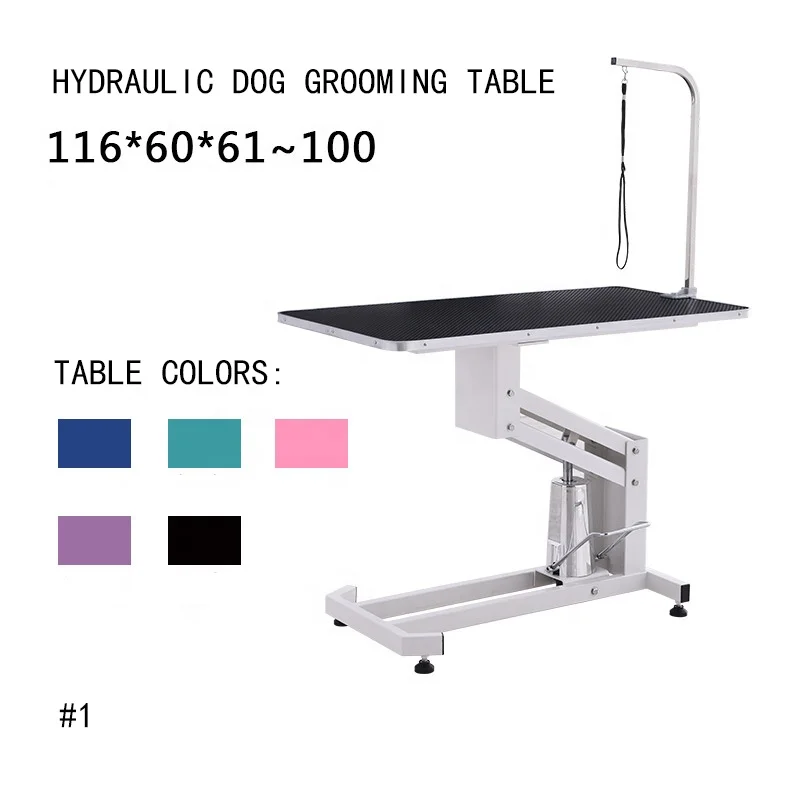 Custom Electric lifting dog table hydraulic dog show table pet grooming table with LED light