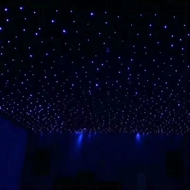 LED Fiber Optic Light Panel Starry Sky Panel Star Light 60*60cm Polyester Acoustic Board LED Twinkle Shooting Star For Home Deco