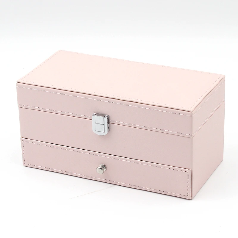 Hot popular 4 slots watch packaging box with pink pu leather 2 slots jewelry box watch case in stock