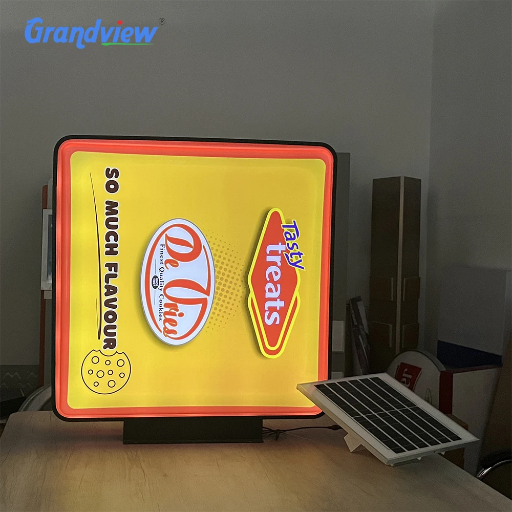 Rectangular Aluminum Frame LED Lightbox custom Photography Ring Lightbox Solar Battery Power Options Advertising