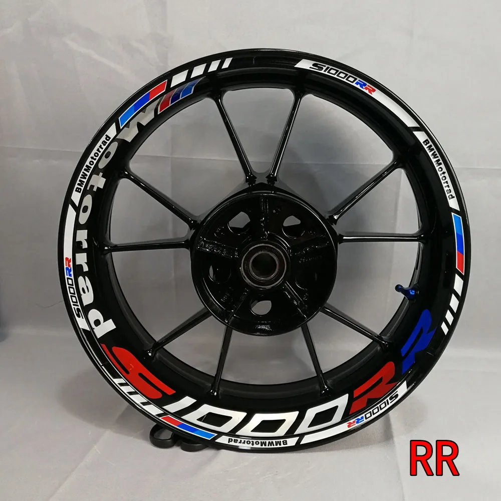 Customizing inner rim 1000RR motorcycle before and after refitting wheel sticker waterproof and reflective rim sticker