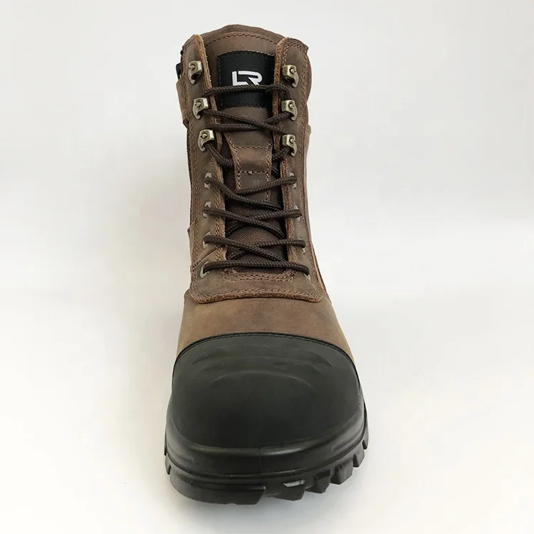 
China Factory Wholesale fashionable High Quality genuine leather safety shoes steel toe ankle high work shoes 