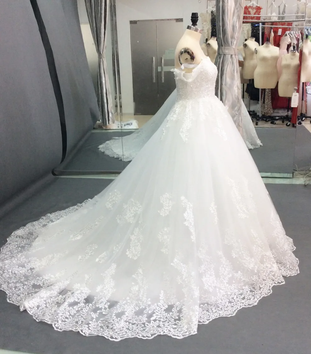 2022 Autumn New Lace Wedding Dress European And American One Shoulder Main Wedding Dress Large Size Trailing Dress