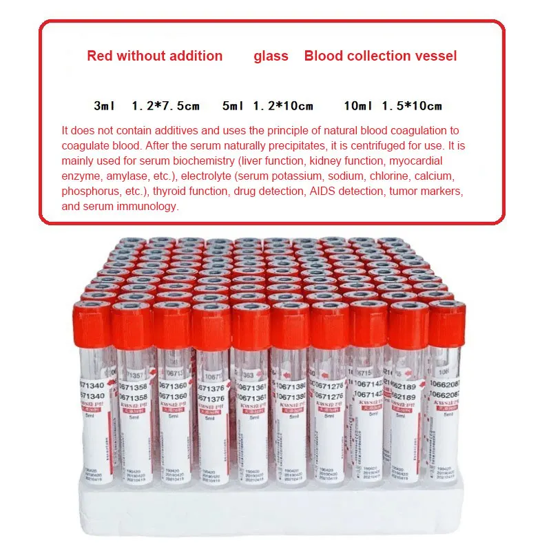 Medical negative pressure EDTA K2/K3/Na2 blood collection disposable vacuum blood collection