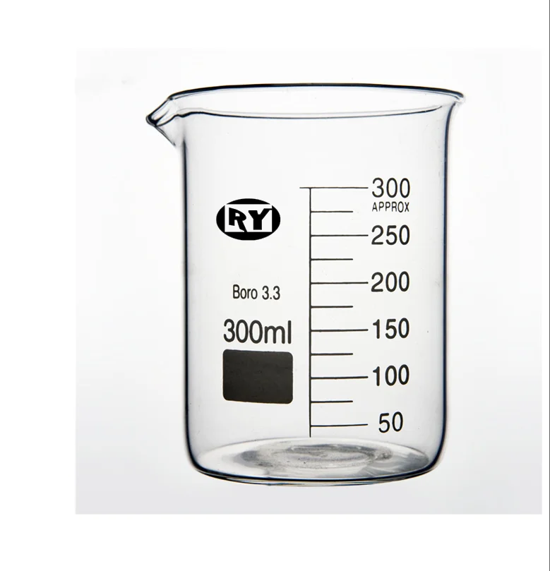 Factory direct sale laboratory glassware thick walled low form beaker
