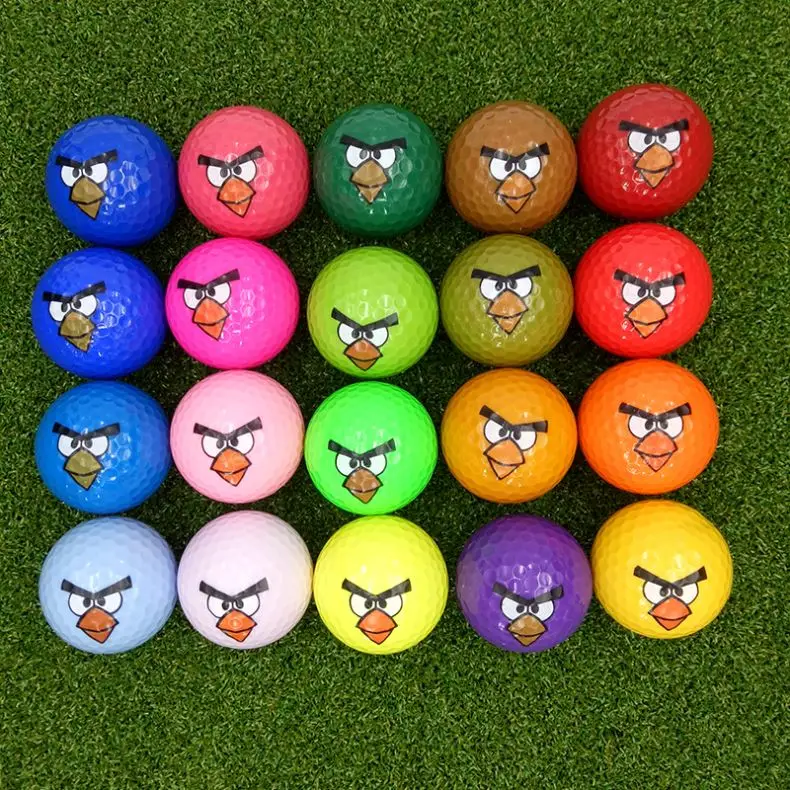 In Stock  color pattern golf balls can be played Cartoon Golf Balls