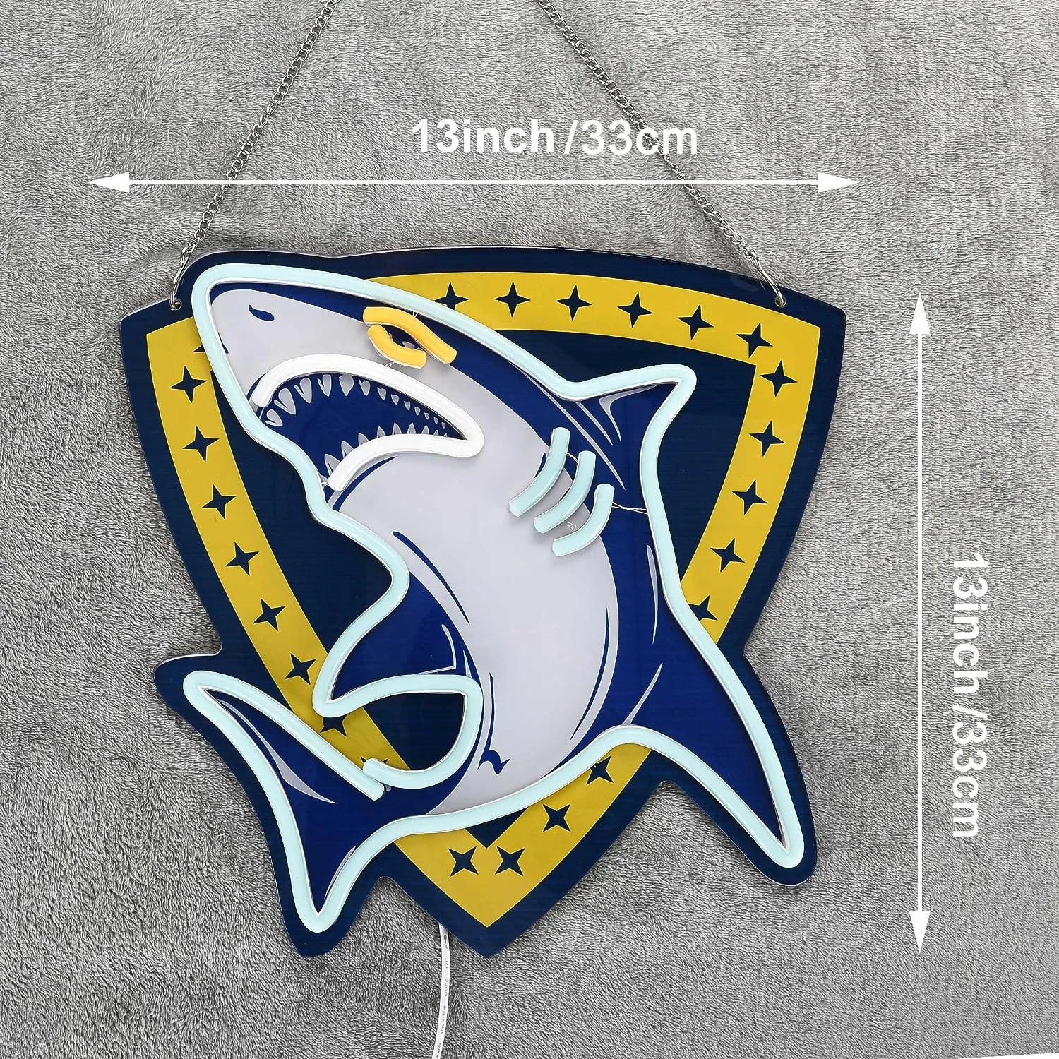 Specially for shark pattern UV printing LED neon atmosphere light LED neon acrylic