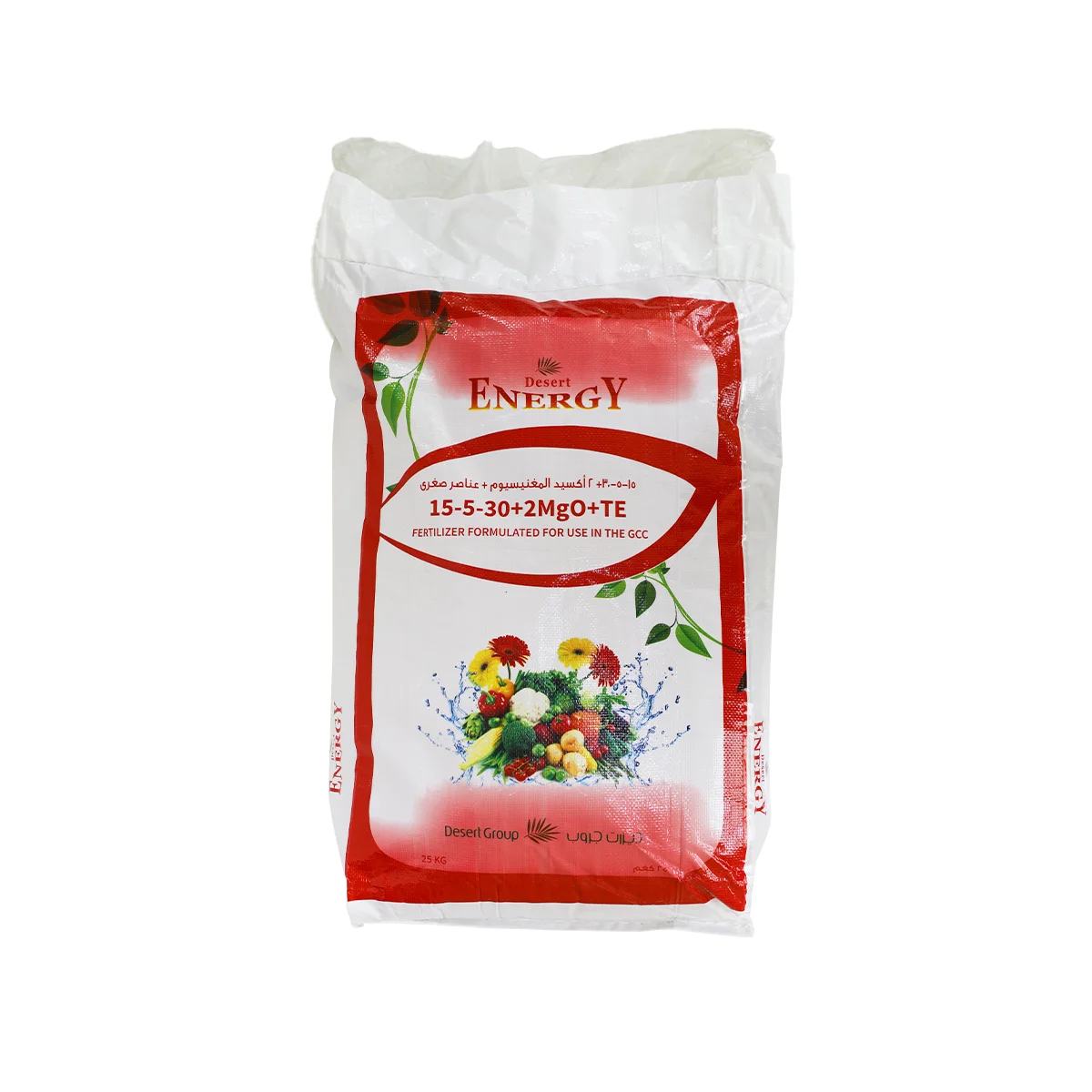 Энергия пустыни 15-5-30 + 2MgO + TE мощная смесь порошковых удобрений для сбалансированного питания растений 25 кг