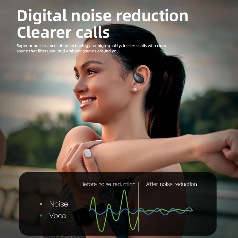 Wireless headphones with microphone Bass Audio audio True wireless headphones in-ear sports gaming portable mini headphones