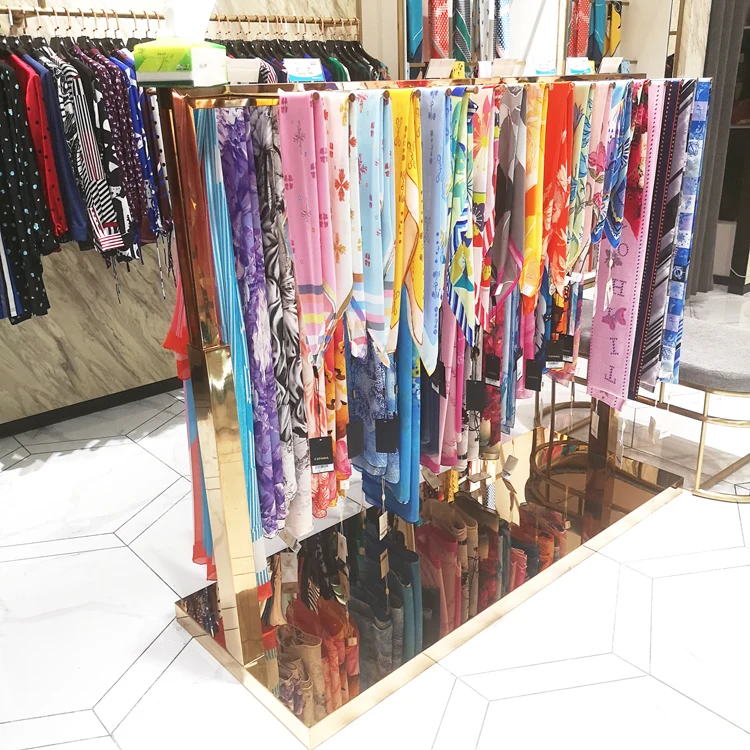 Decoration Retail Shop Scarf Display Rack Stand